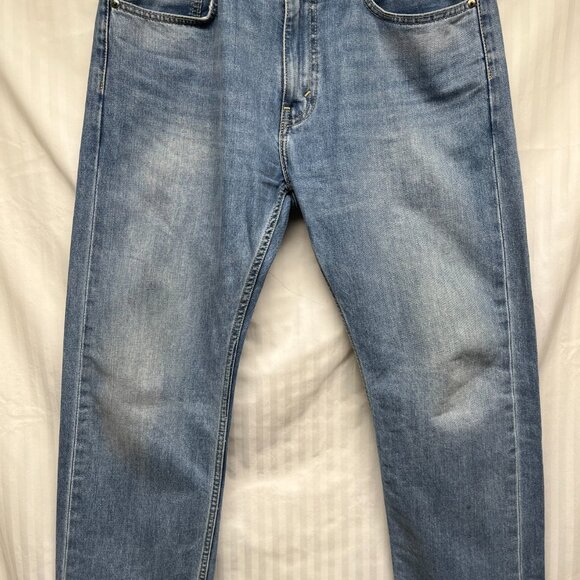 Levi's 505 Men's Jeans Regular Fit 34x30 Blue Medium Wash Stretch Straight Leg - Picture 4 of 13